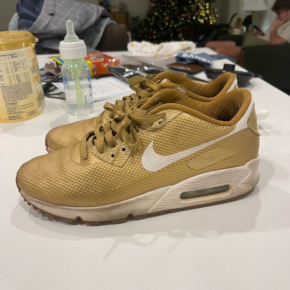 Women’s Nike Gold Custom Sneakers